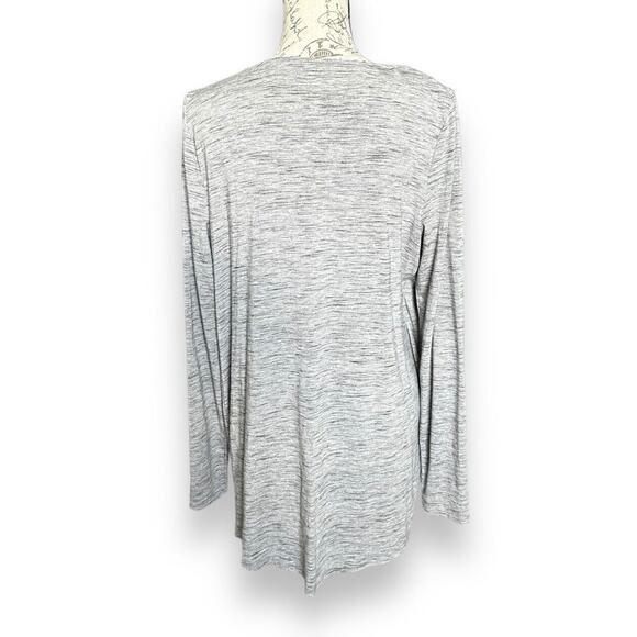 Isabel Maternity Long Sleeve Gray Layered Maternity Top - Large - Picture 3 of 5